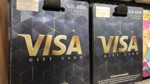 An example of a Visa gift card.